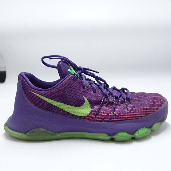 Nike KD 8 (GS) "Suit" Youth Purple/Green Basketball Shoes Size 7Y / 768867-535
